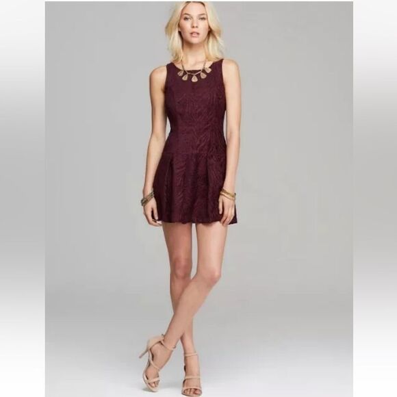 FREE PEOPLE ZEBRA Chenille Drop Waist Jacquard Full Zipper Pockets Dress Size 4 - Picture 1 of 9